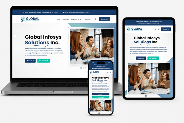 Global Infosys Solutions IT company website built by ItsWebExpert