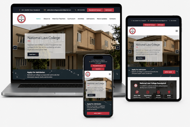National Law College Rawalpindi website designed by Karachi web agency ItsWebExpert